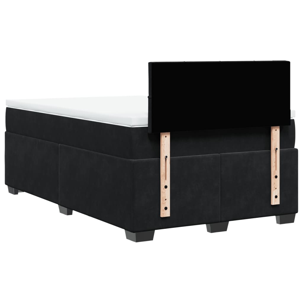 Box spring krevet s madracem crni 120 x 200 cm baršunasti