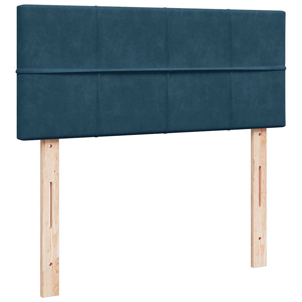 Box spring krevet s madracem tamnoplavi 120 x 200 cm baršunasti