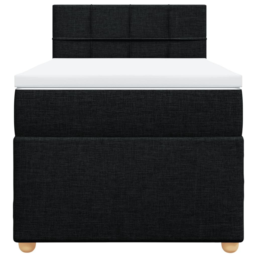 Box spring krevet s madracem crni 80 x 200 cm od tkanine