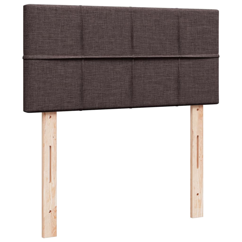 Krevet s oprugama i madracem tamnosmeđi 80x200 cm od tkanine
