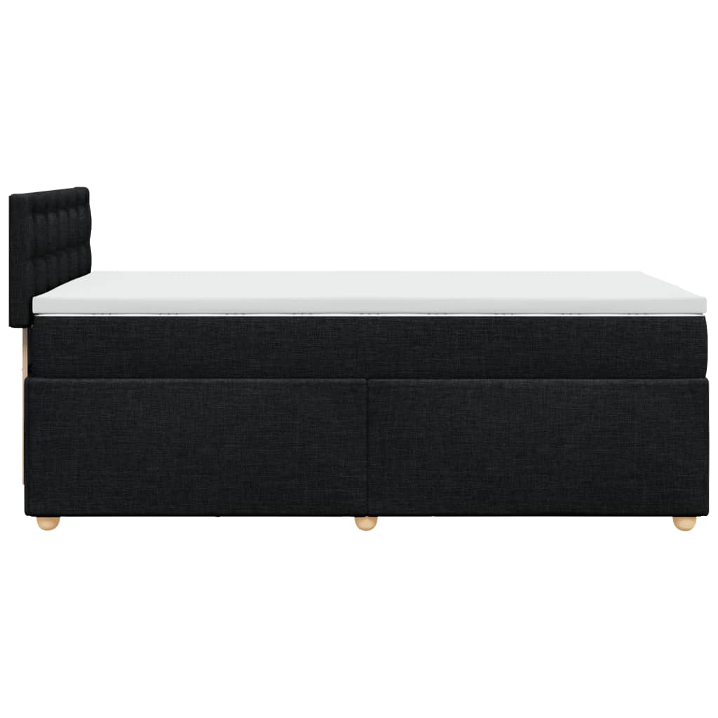 Box spring krevet s madracem crni 90x190 cm od tkanine