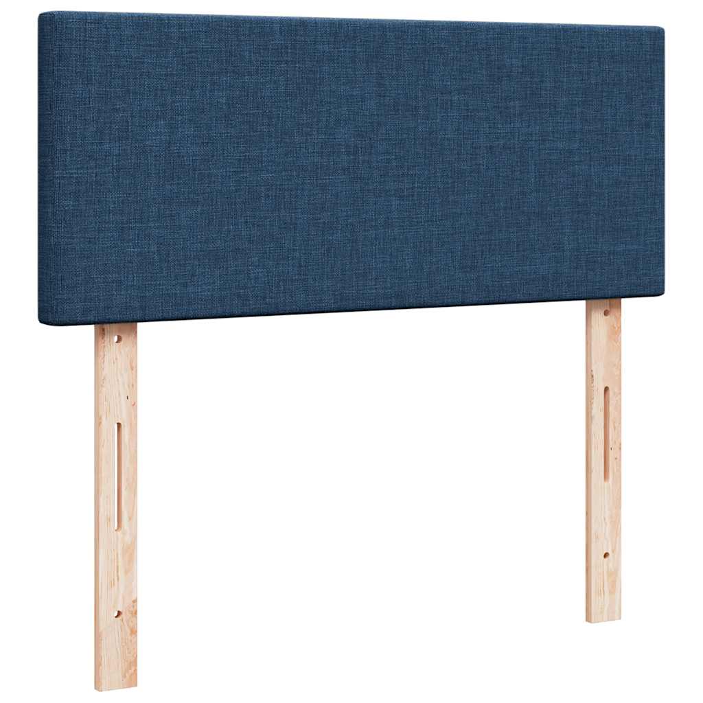 Krevet s oprugama i madracem plavi 120 x 190 cm od tkanine