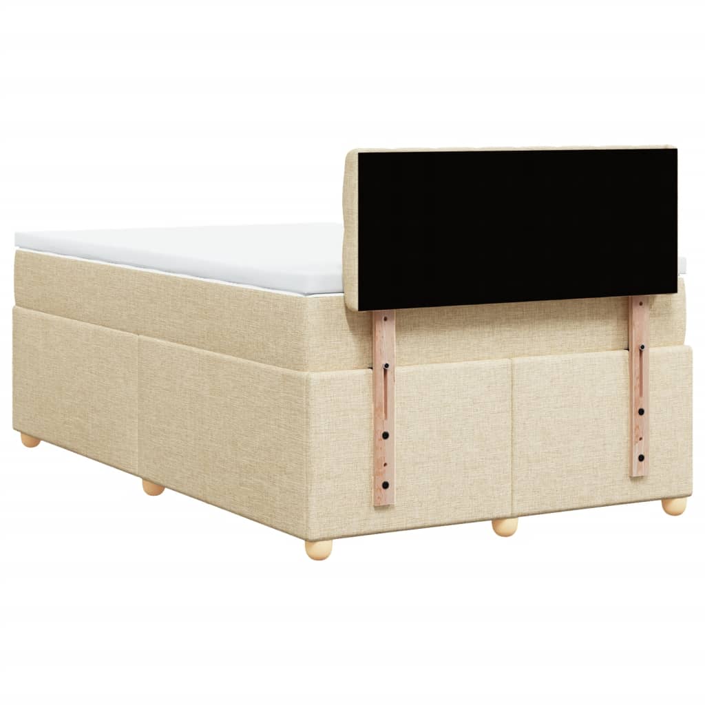 Krevet box spring s madracem krem 120 x 190 cm od tkanine