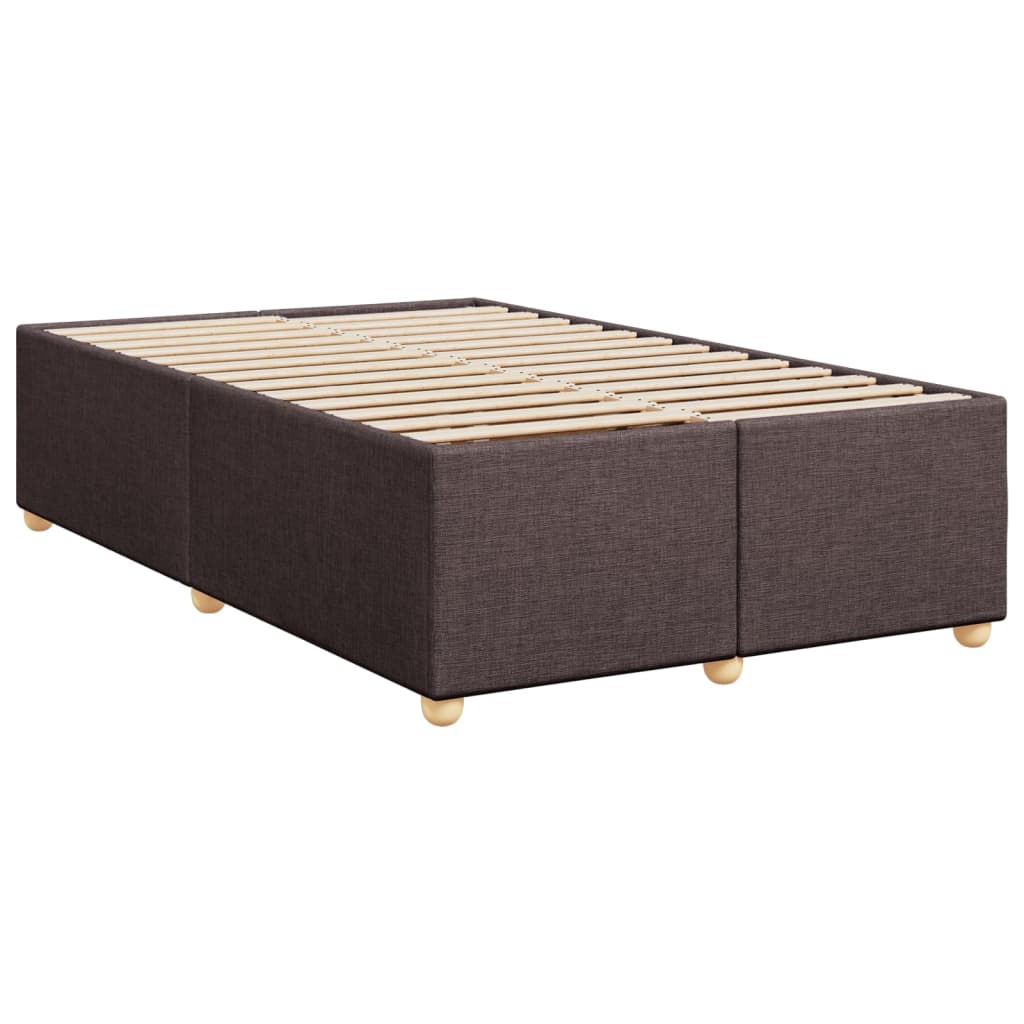 Krevet box spring s madracem tamnosmeđi 120 x 190 cm od tkanine