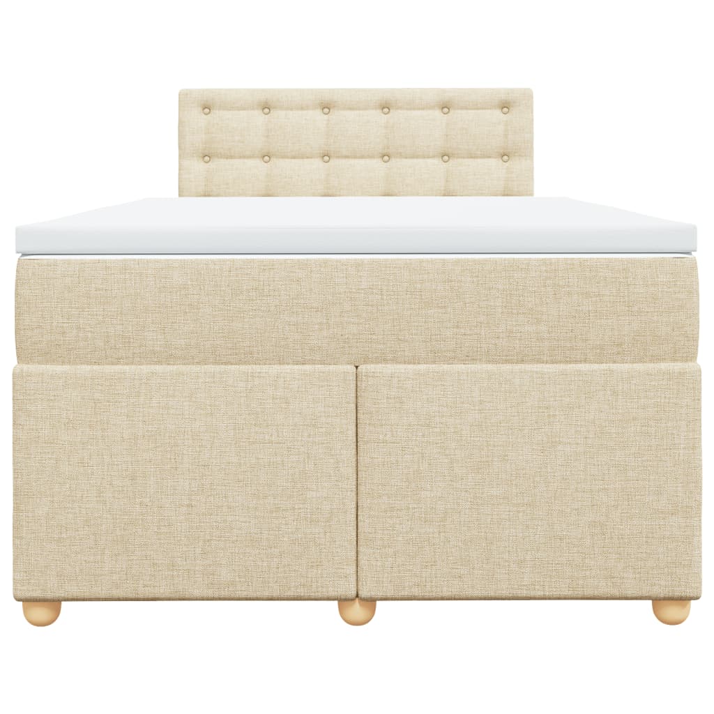 Krevet box spring s madracem krem 120 x 190 cm od tkanine