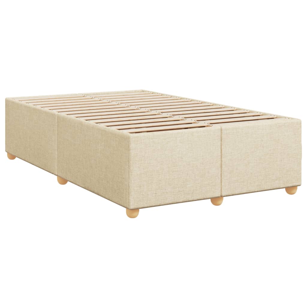 Krevet box spring s madracem krem 120 x 190 cm od tkanine