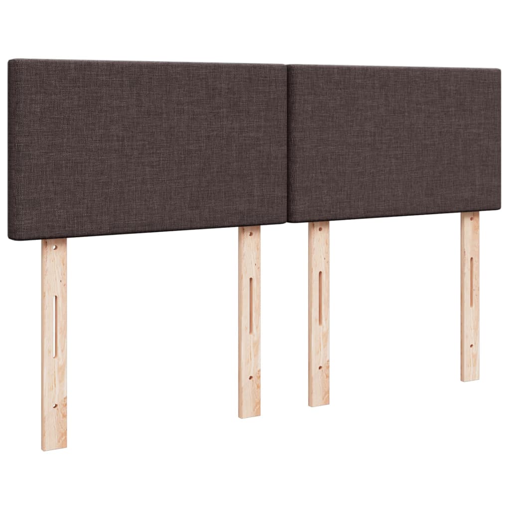 Krevet s oprugama i madracem tamnosmeđi 140 x 190 cm od tkanine