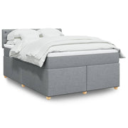 Krevet box spring s madracem svjetlosiva 160x200 cm tkanina