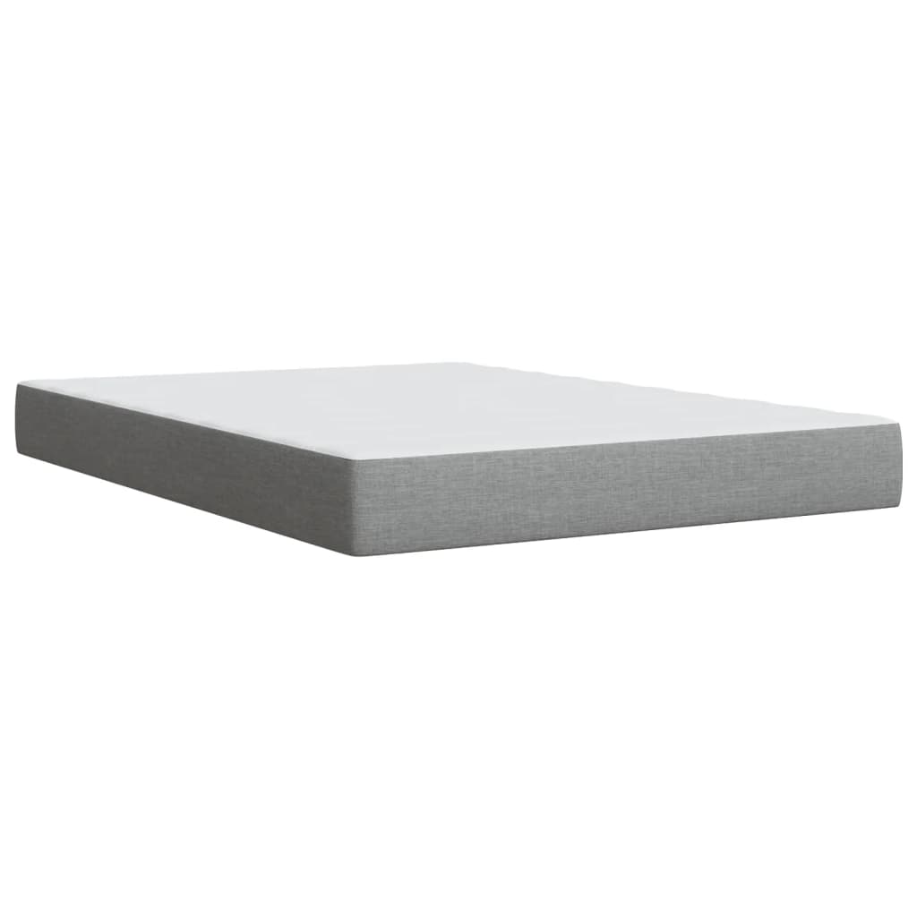 Krevet box spring s madracem svjetlosiva 160x200 cm tkanina