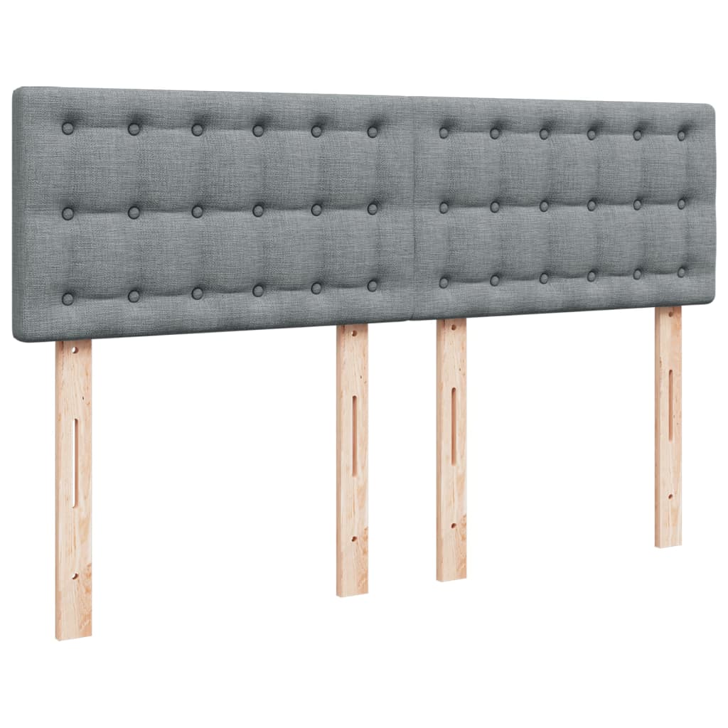 Krevet box spring s madracem svjetlosiva 160x200 cm tkanina