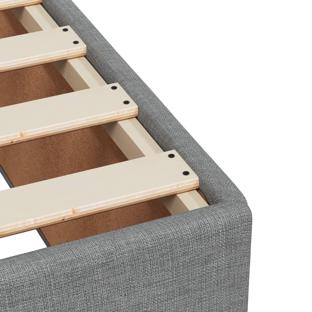 Krevet box spring s madracem svjetlosiva 160x200 cm tkanina