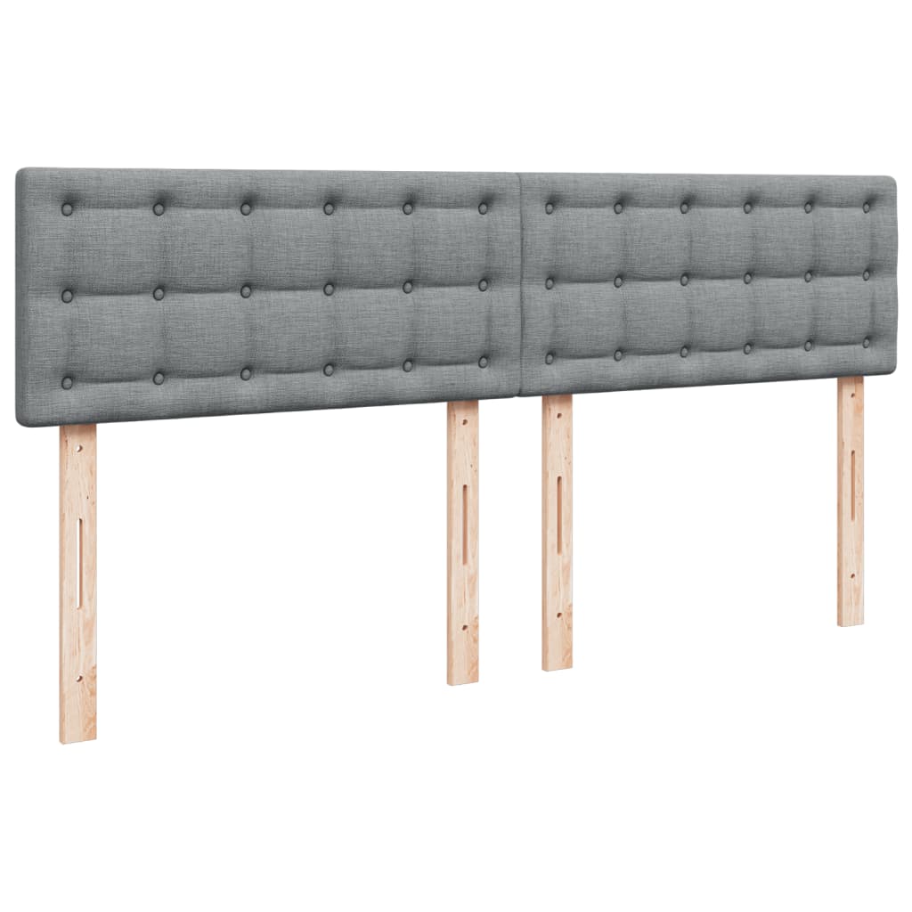 Krevet s oprugama i madracem svjetlosivi 180x200 cm od tkanine