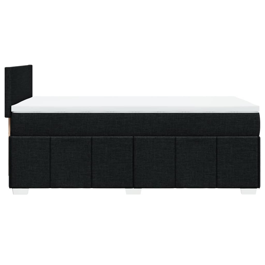 Box spring krevet s madracem crni 80 x 200 cm od tkanine