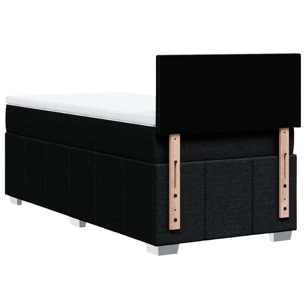 Box spring krevet s madracem crni 80 x 200 cm od tkanine