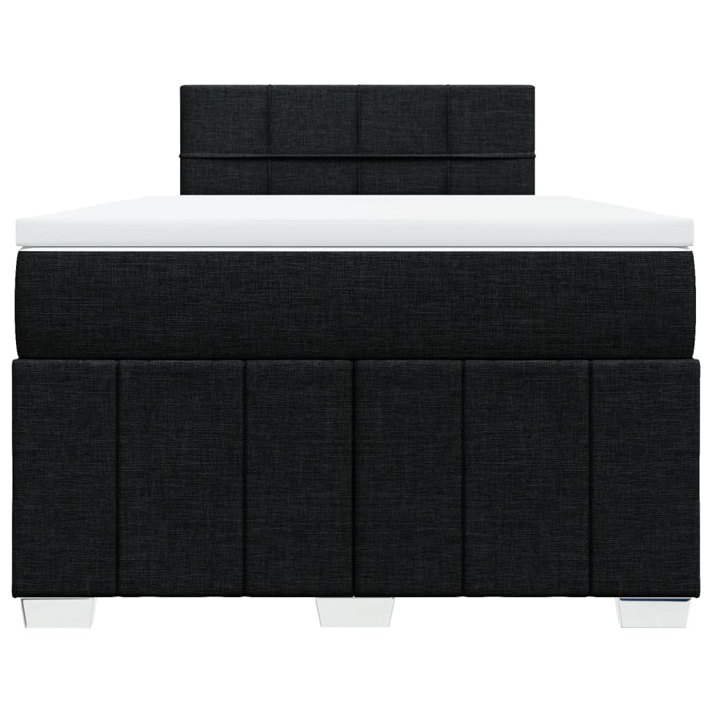 Krevet box spring s madracem crni 120 x 190 cm od tkanine