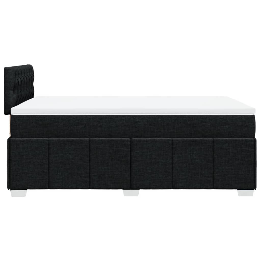 Krevet box spring s madracem crni 120 x 190 cm od tkanine