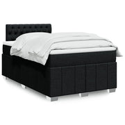 Krevet box spring s madracem crni 120 x 190 cm od tkanine