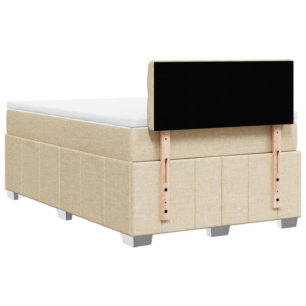 Krevet box spring s madracem krem 120 x 190 cm od tkanine