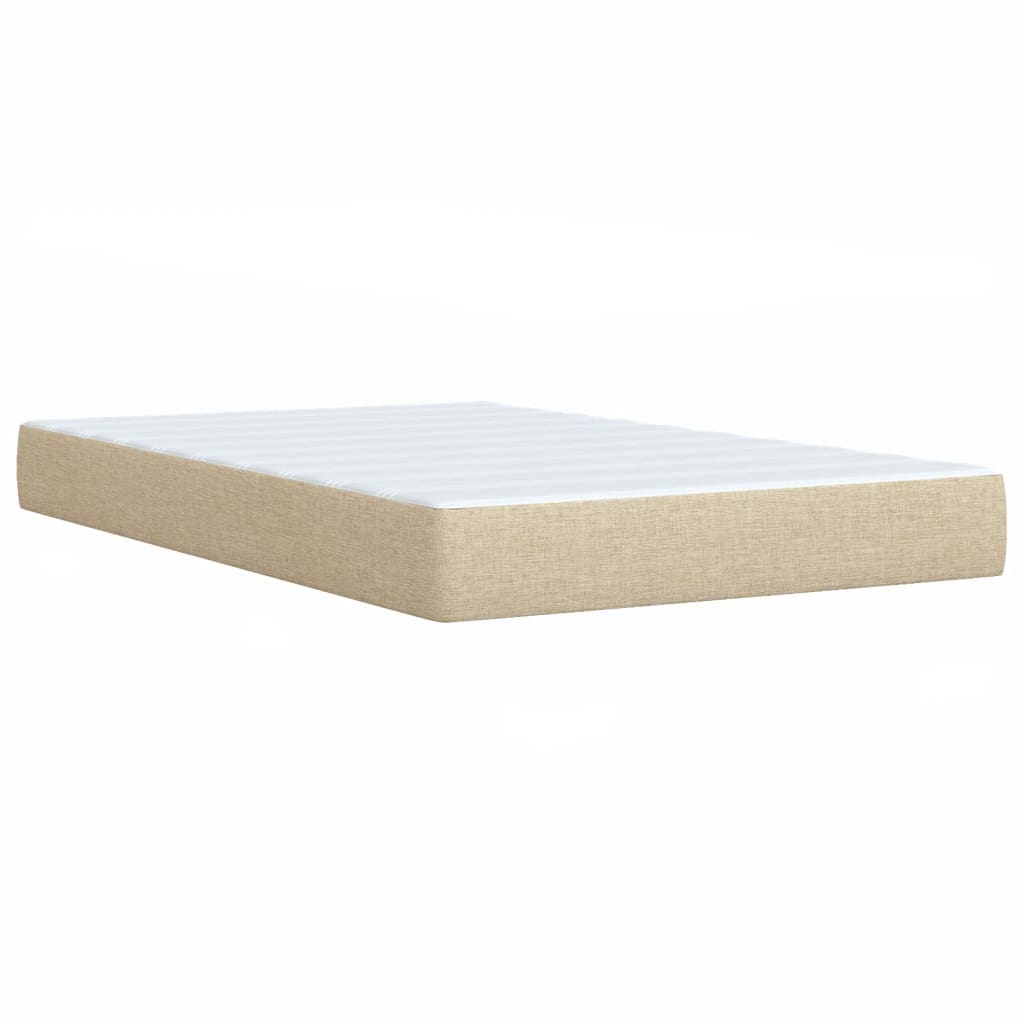 Krevet box spring s madracem krem 120 x 190 cm od tkanine