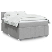 Krevet box spring s madracem svjetlosiva 160x200 cm tkanina