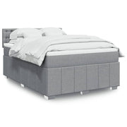 Krevet box spring s madracem svjetlosiva 160x200 cm tkanina
