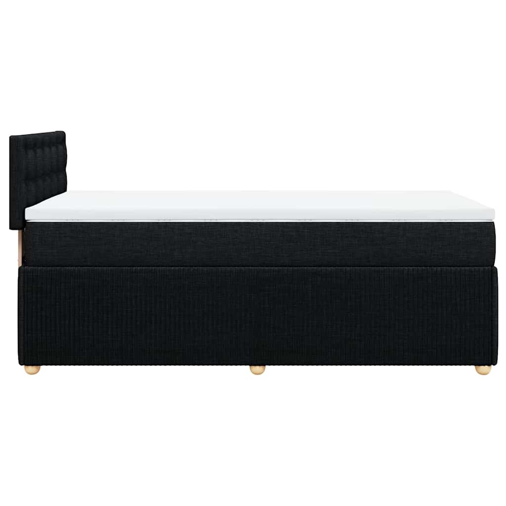 Box spring krevet s madracem crni 80 x 200 cm od tkanine