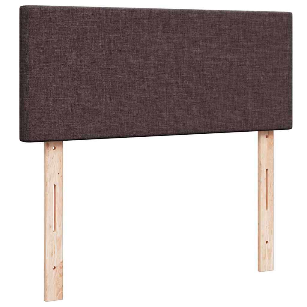 Krevet box spring s madracem tamnosmeđi 120 x 190 cm od tkanine