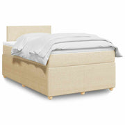 Krevet box spring s madracem krem 120 x 190 cm od tkanine