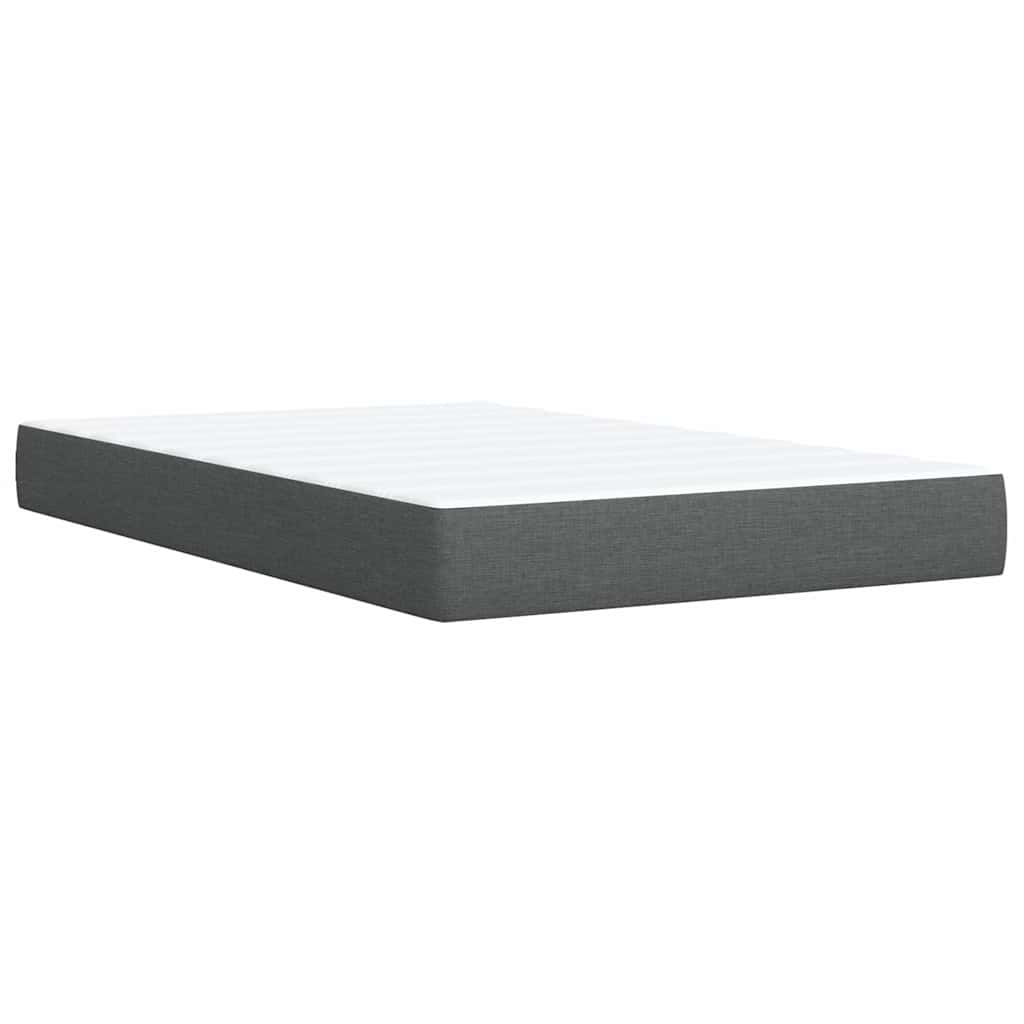 Krevet box spring s madracem tamnosivi 120 x 190 cm tkanina