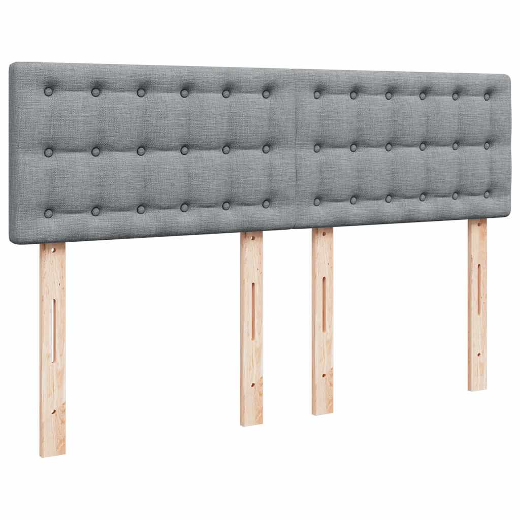 Krevet box spring s madracem svjetlosiva 160x200 cm tkanina