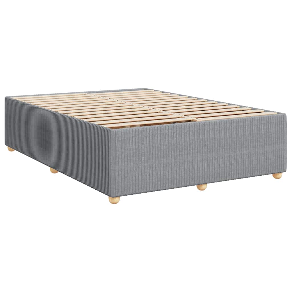 Krevet box spring s madracem svjetlosiva 160x200 cm tkanina