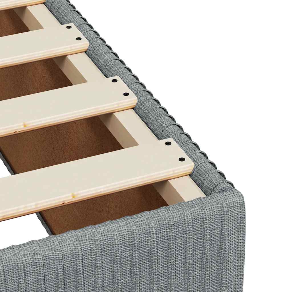 Krevet box spring s madracem svjetlosiva 160x200 cm tkanina
