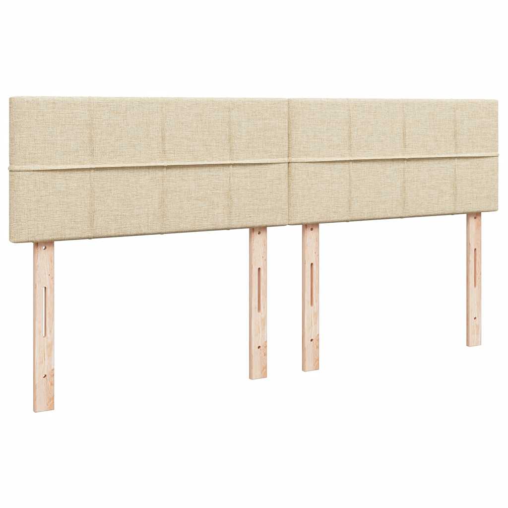 Krevet s oprugama i madracem krem 180x200 cm od tkanine