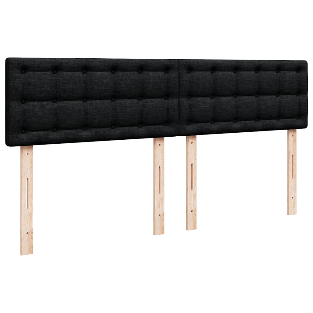 Krevet s oprugama i madracem crni 180x200 cm od tkanine
