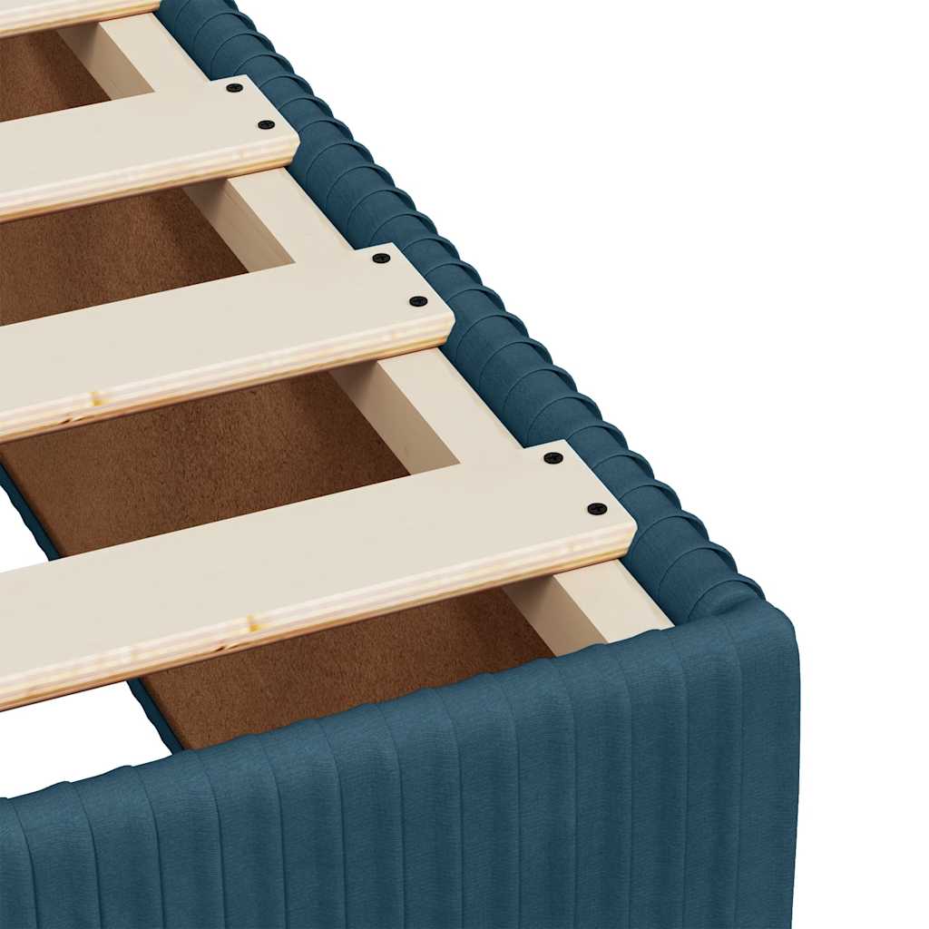 Box spring krevet s madracem plavi 80 x 200 cm baršunasti
