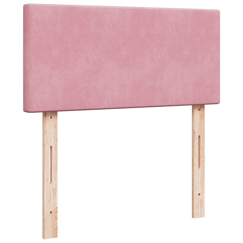 Box spring krevet s madracem ružičasti 80 x 200 cm baršunasti