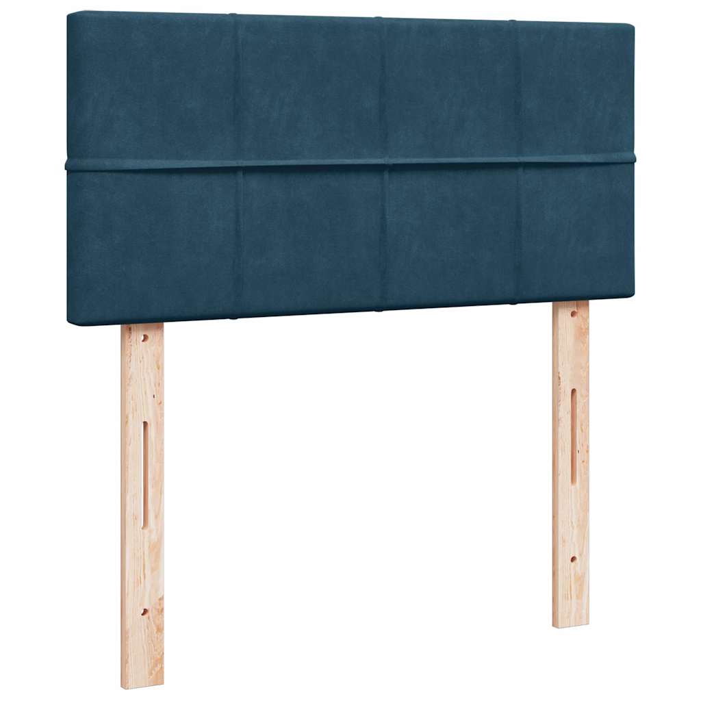 Box spring krevet s madracem plavi 80 x 200 cm baršunasti