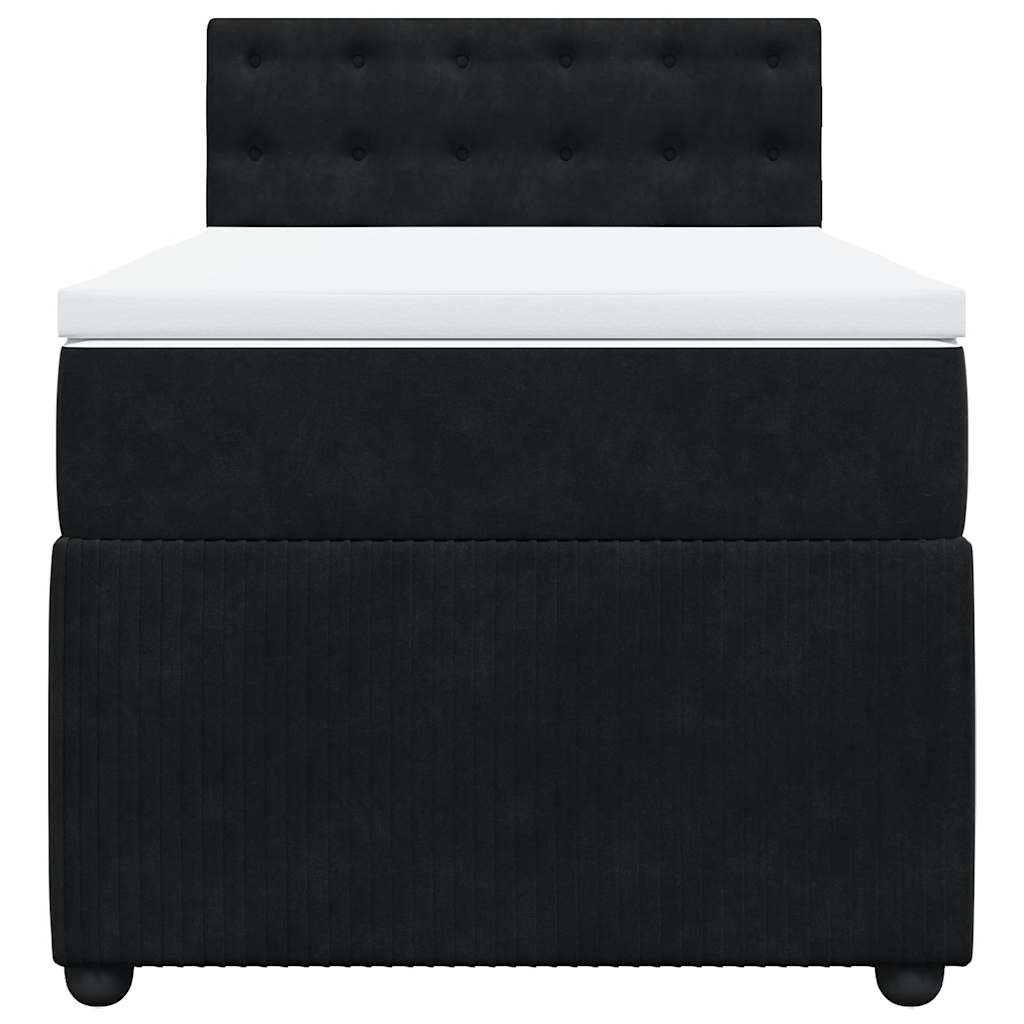 Box spring krevet s madracem crni 80 x 200 cm baršunasti