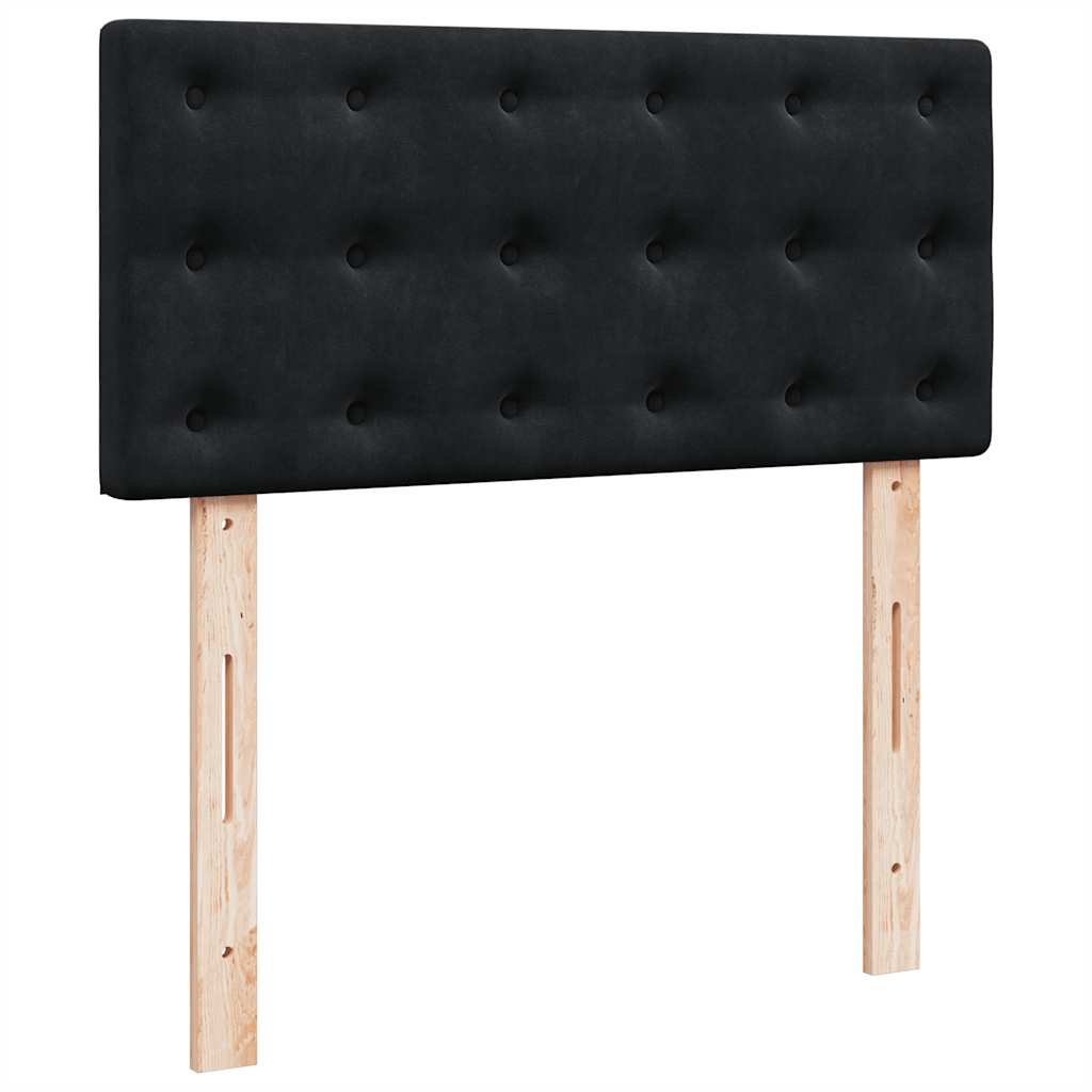 Box spring krevet s madracem crni 80 x 200 cm baršunasti