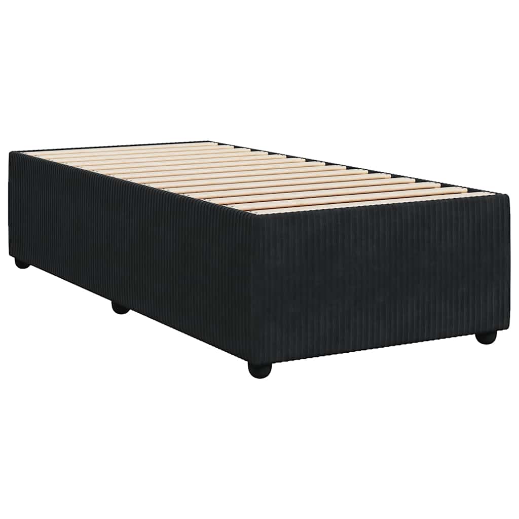 Box spring krevet s madracem crni 80 x 200 cm baršunasti