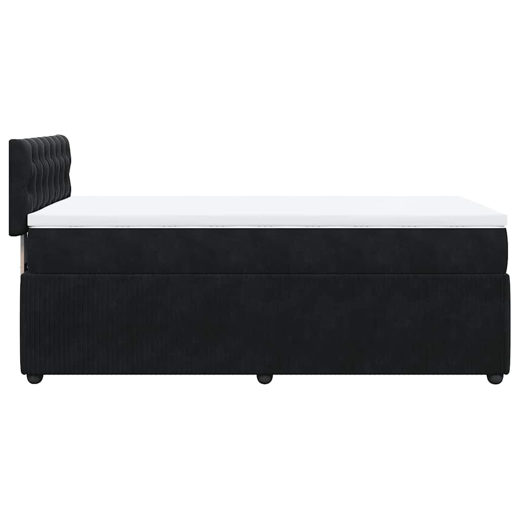 Box spring krevet s madracem crni 90x190 cm baršunasti