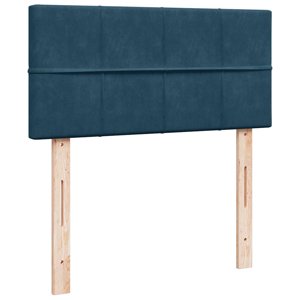 Box spring krevet s madracem plavi 90x190 cm baršunasti
