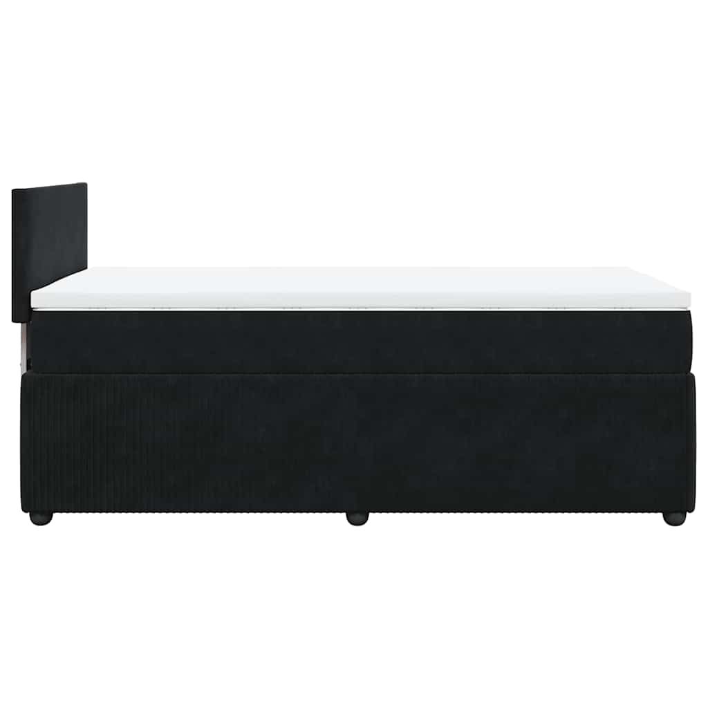 Box spring krevet s madracem crni 90x200 cm baršunasti