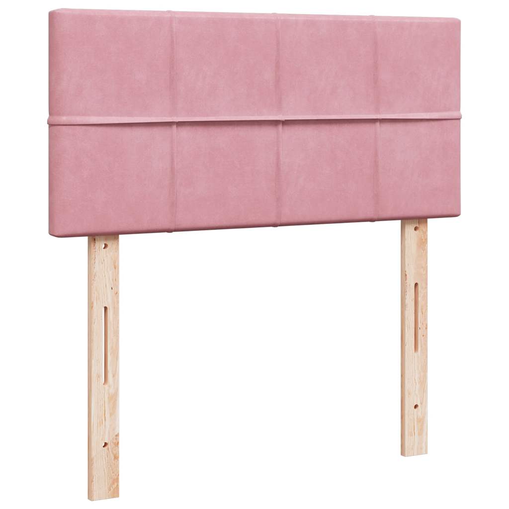Box spring krevet s madracem ružičasti 100x200 cm baršunasti