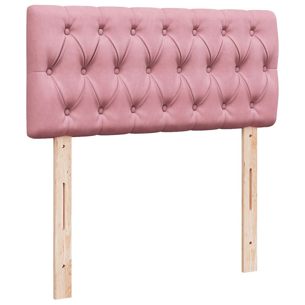Box spring krevet s madracem ružičasti 100x200 cm baršunasti