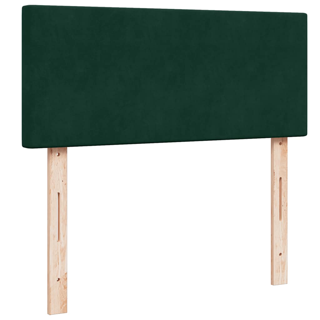 Krevet box spring s madracem tamnozeleni 120x190 cm baršunasti