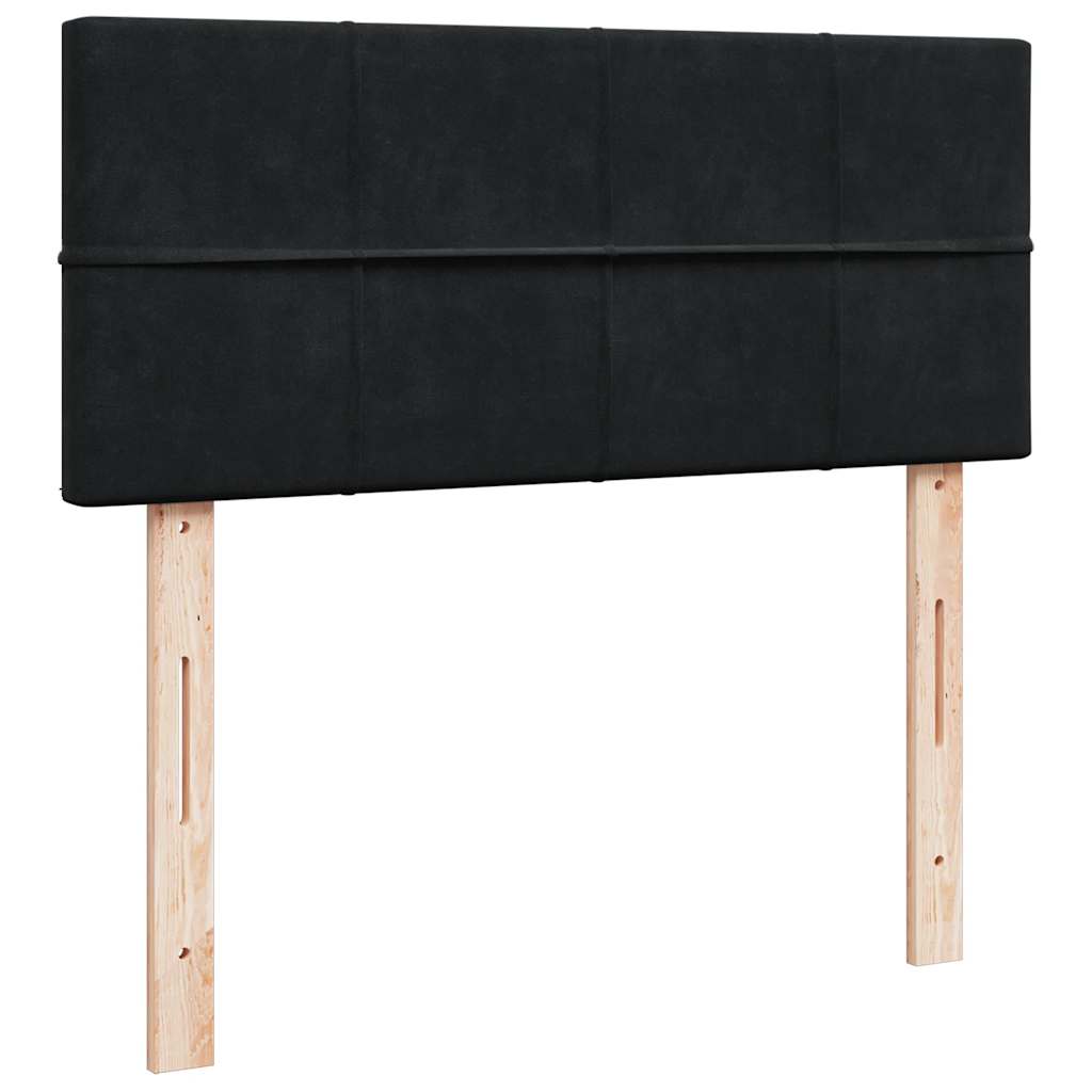 Krevet box spring s madracem crni 120 x 190 cm baršunasti