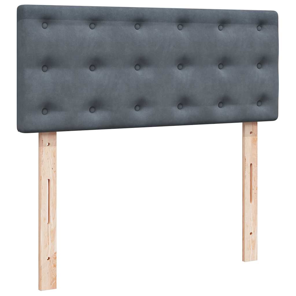 Krevet box spring s madracem tamnosivi 120 x 190 cm baršun