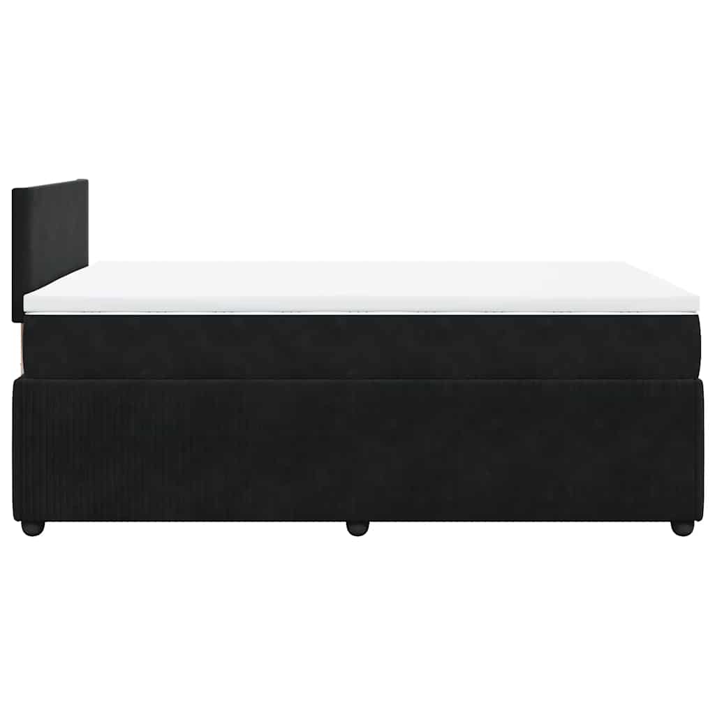 Box spring krevet s madracem crni 120 x 200 cm baršunasti