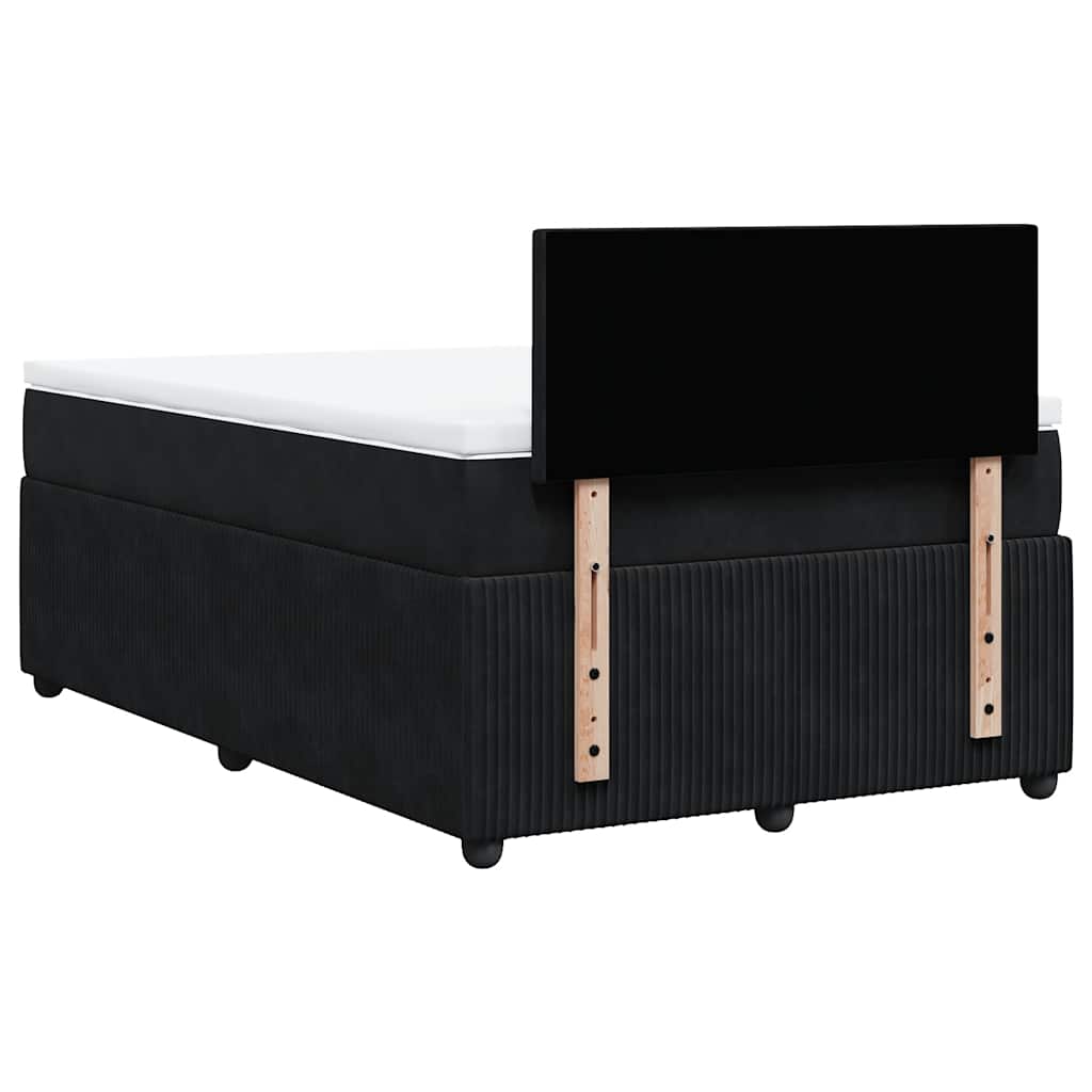 Box spring krevet s madracem crni 120 x 200 cm baršunasti